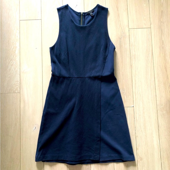 J. Crew Textured Wrap Mini Dress in Navy Size 4 - Picture 1 of 10